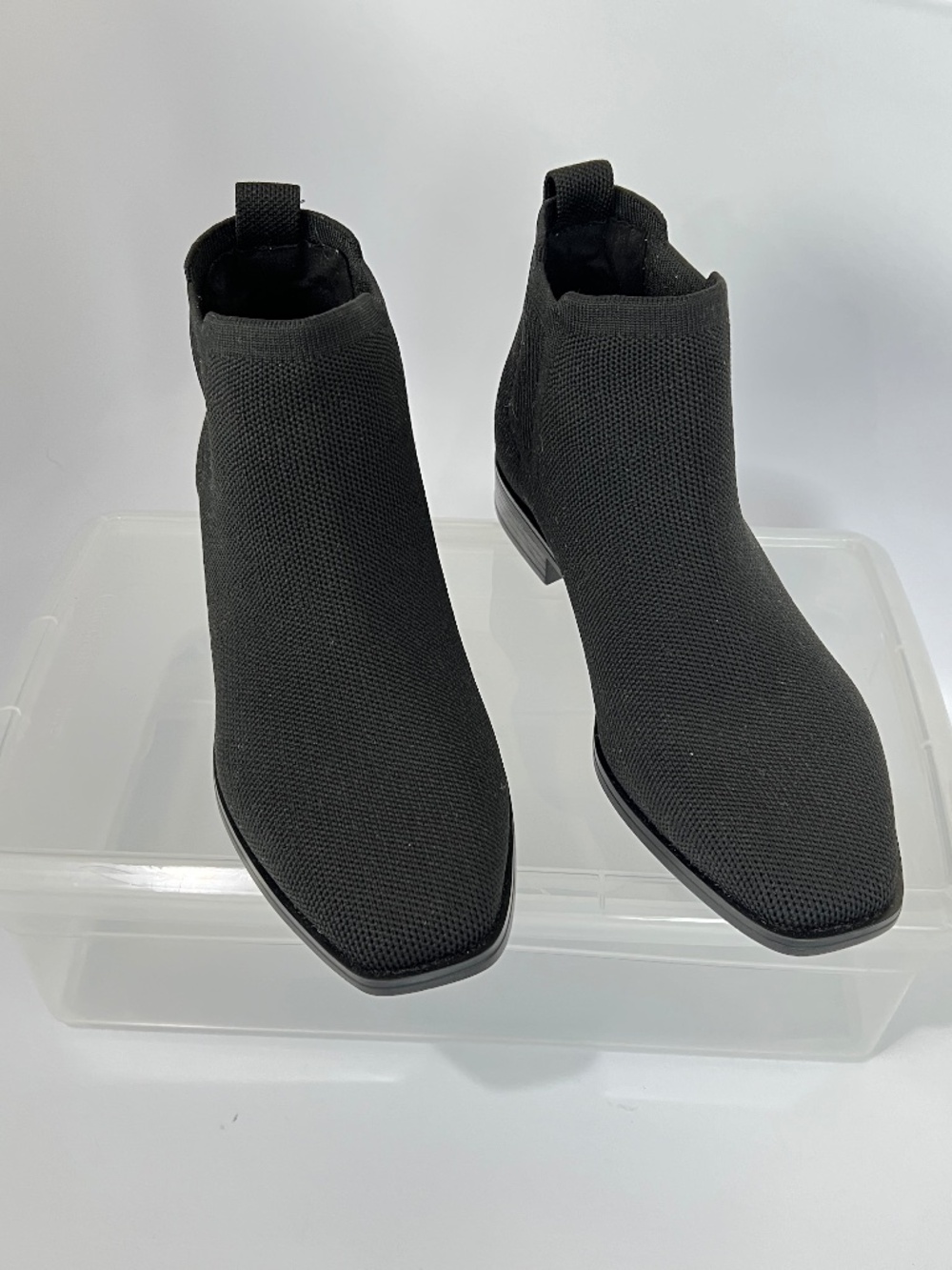 Vivaia Ryan Pro Square Toe Ankle Bootie Black Water Repellant Size 6 US/36.5 EU